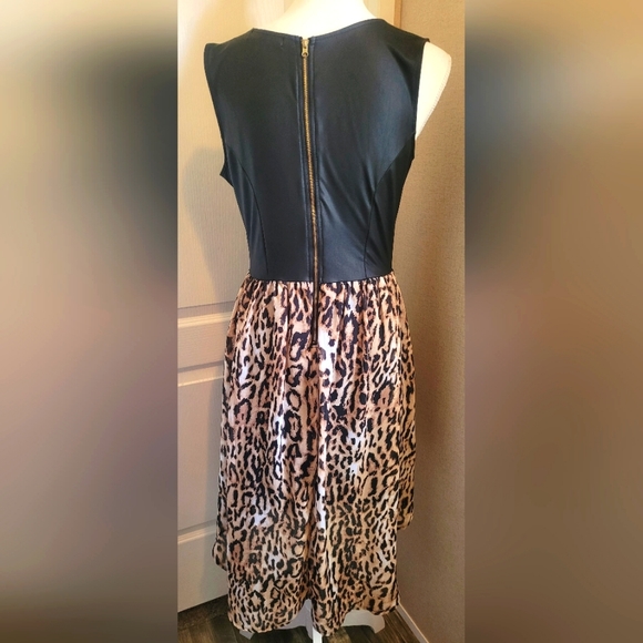 Almost Famous cheetah print hi-low sleeveless dress Size Large - Picture 3 of 5